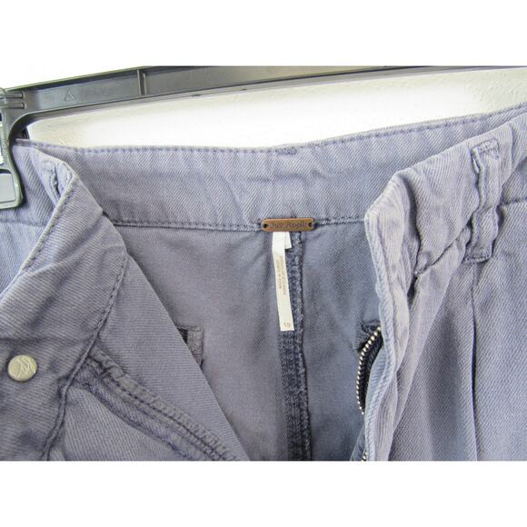 Free People Size 10 Blue First Light Utility Pants Cargo Pants Joggers Straight - Picture 5 of 11